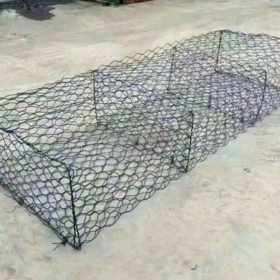 Corbeille en gabion en alliage revêtu de galfan avec revêtement en PVC de 0,5 mm Résistance à la traction 350-550N/mm2
