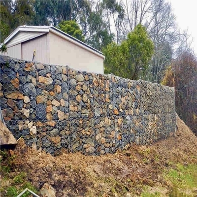 Corbeille en gabion en alliage revêtu de galfan avec revêtement en PVC de 0,5 mm Résistance à la traction 350-550N/mm2