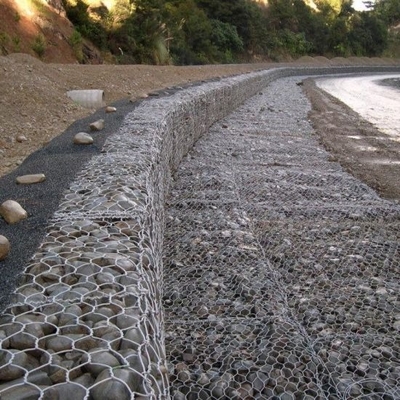 2.2 mm - 4.0 mm Diamètre du fil Galfan Gabion Avec 65% - 80% de surface ouverte