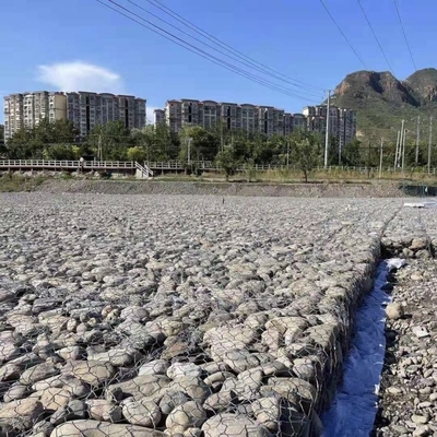 Galfan galvanisé alliage Gabion panier zinc-10% AL revêtement de fil de fer barbelé