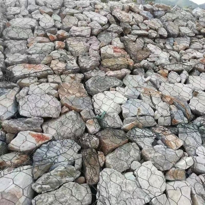 Des paniers de gabions galvanisés en alliage galfan avec revêtement en PVC RAL Standard