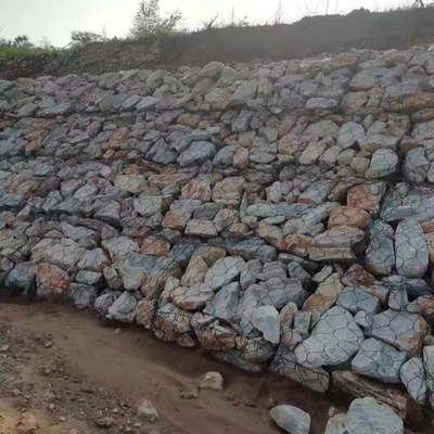 Boîte en gabions soudés par point, en fil de selvedge galvanisé à chaud de 3,0 mm
