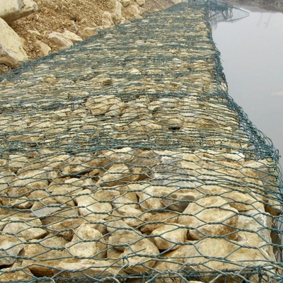 Boîte en acier galvanisé en gabion, cage de pierre soudés pour le paysage mural