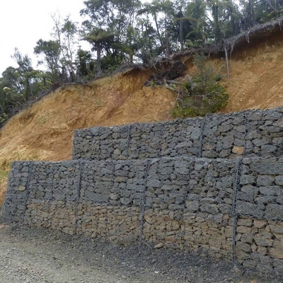 Boîte en acier galvanisé en gabion, cage de pierre soudés pour le paysage mural