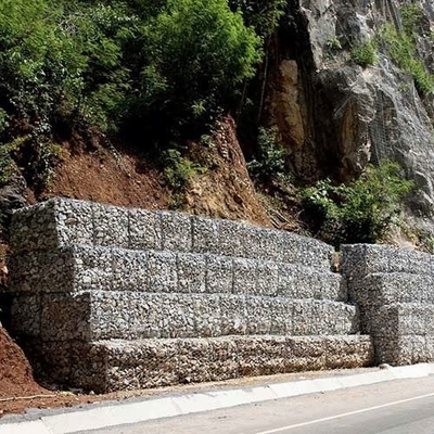 Galfan à haute résistance à la traction Gabions soudés à la pointe pour l'aménagement paysager