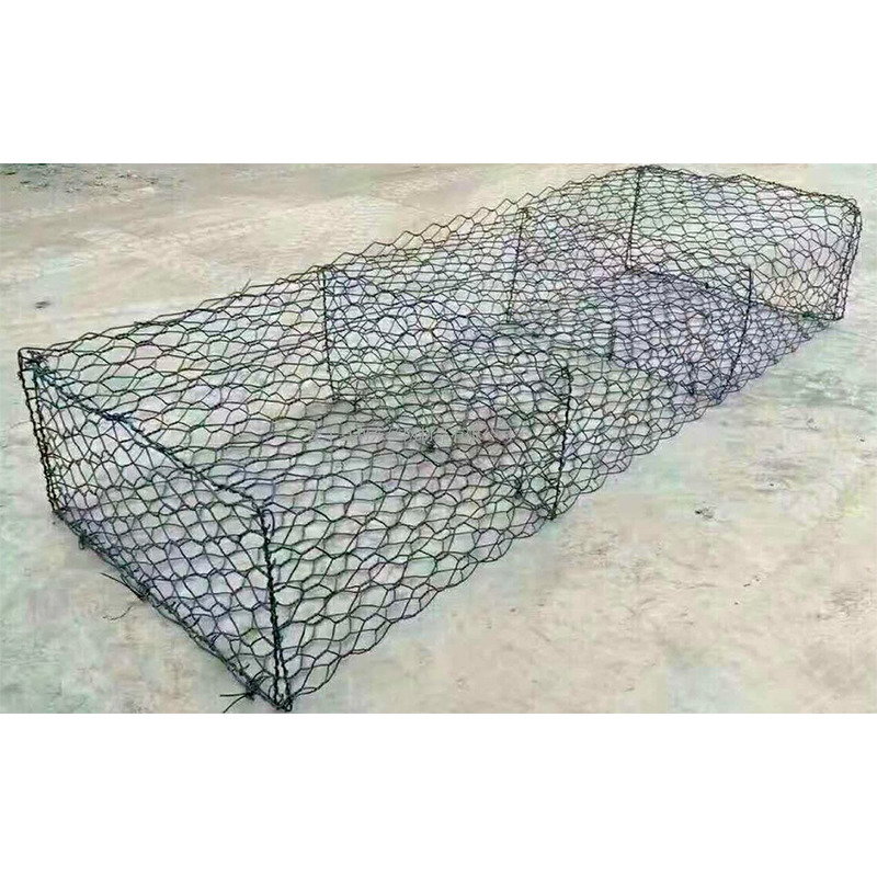 2.2mm fil d'acier PVC revêtu Galfan Gabion panier avec couleur de revêtement personnalisé